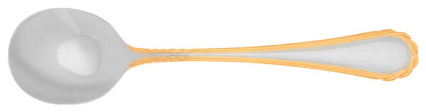 Tasha (Stainless, Gold Accent) Round Bowl Soup Spoon (Cream Soup) HC