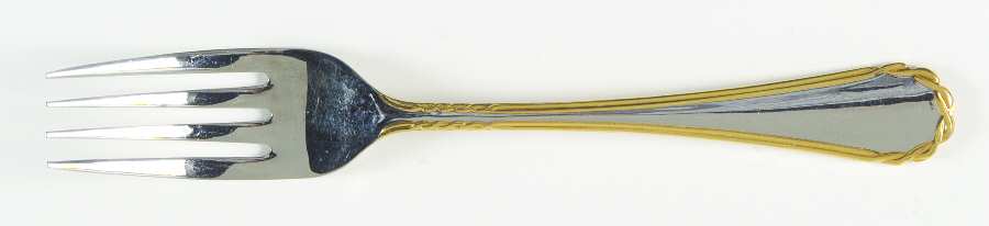 Tasha (Stainless, Gold Accent) Individual Salad Fork