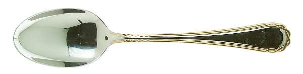 Tasha (Stainless, Gold Accent) Tablespoon (Serving Spoon)