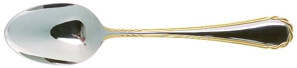 Tasha (Stainless, Gold Accent) Place/Oval Soup Spoon