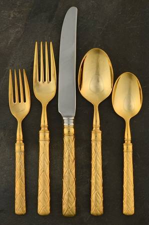Troika-Atria (Gold Electroplate) 5 Piece Place Setting