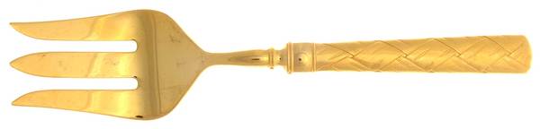 Troika-Atria (Gold Electroplate) Solid Serving Fork