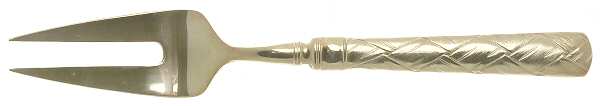 Troika-Atria (Gold Electroplate) Large Solid Cold Meat Serving Fork