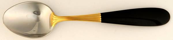 Tulle-Black (Stainless-Gold Accent) Teaspoon