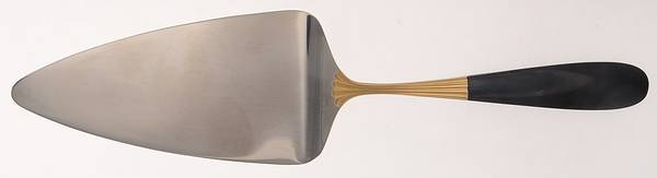 Tulle-Black (Stainless-Gold Accent) Solid Pastry Server