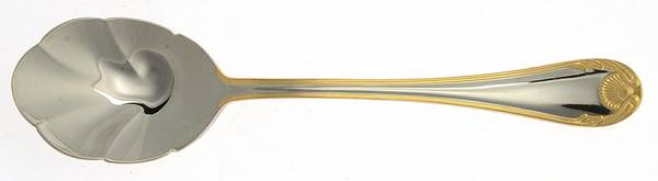 Venus (Stainless, Gold Accent) Sugar Shell Spoon