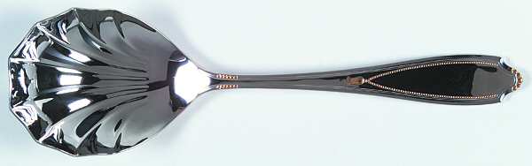 Victoria Gold (Stainless, Gold Accent) Solid Serving Spoon