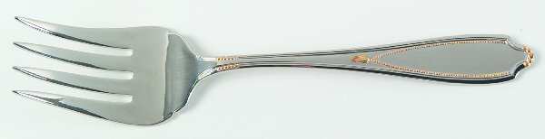 Victoria Gold (Stainless, Gold Accent) Solid Serving Fork