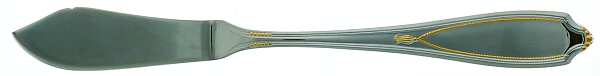 Victoria Gold (Stainless, Gold Accent) Flat Handle Master Butter Knife