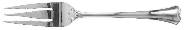 Ruffles (Stainless) Large Solid Cold Meat Serving Fork