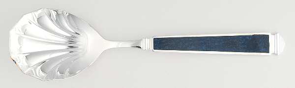 Krystallos-Blue (Silverplate) Solid Serving Spoon