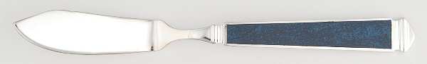 Krystallos-Blue (Silverplate) Flat Handle Master Butter Knife