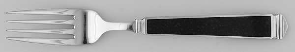 Krystallos-Black (Silverplate) Individual Salad Fork