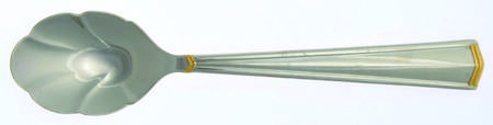 Icon-Affinity (Stainless, Gold Accent) Sugar Shell Spoon