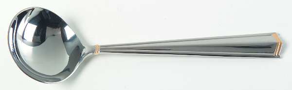 Icon-Affinity (Stainless, Gold Accent) Solid Gravy Ladle