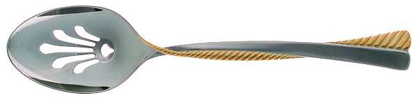 Cordagio Gold (Glossy, Gold Acct) Pierced Tablespoon (Serving Spoon)