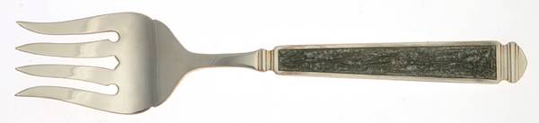 Krystallos-Slate Blue (Silverplate) Solid Serving Fork