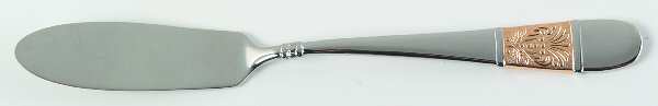 Medalia-Gold Accent (Stainless) Flat Handle Master Butter Knife