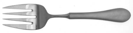 Mandolin Ice (Stainless) Medium Solid Cold Meat Serving Fork