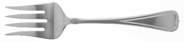 Chambray Satin (Stainless) Medium Solid Cold Meat Serving Fork