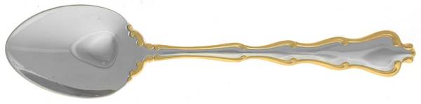 Princess Anne Gold Accent (Stainless, Gold Accent) Tablespoon (Serving Spoon)