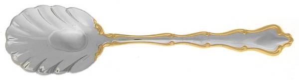 Princess Anne Gold Accent (Stainless, Gold Accent) Sugar Shell Spoon