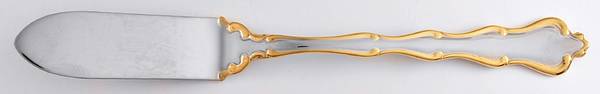 Princess Anne Gold Accent (Stainless, Gold Accent) Flat Handle Master Butter Knife