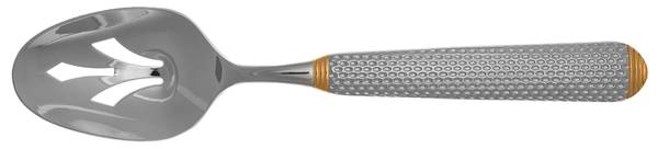 Katia (Stanless, Gold Accent) Pierced Tablespoon (Serving Spoon)