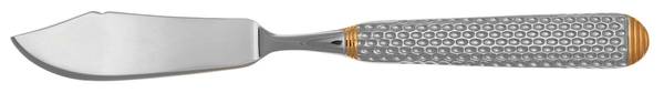 Katia (Stanless, Gold Accent) Flat Handle Master Butter Knife