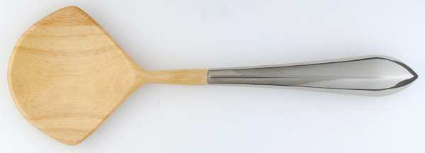 Signature (Stainless, Hollowware) Salad Serving Spoon with Wooden Bowl