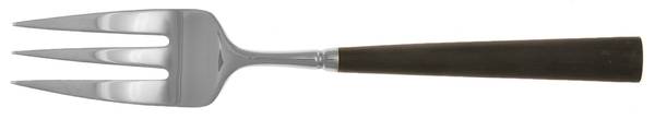 Noire (Stainless) Large Solid Cold Meat Serving Fork