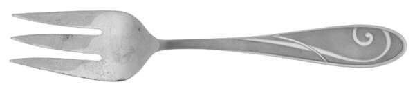 Platinum Wave (Stainless) Medium Solid Cold Meat Serving Fork