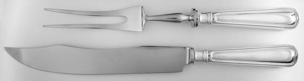 Mauriziano (Silverplate) Large 2-Piece Roast Carving Set w/Stainless Blade