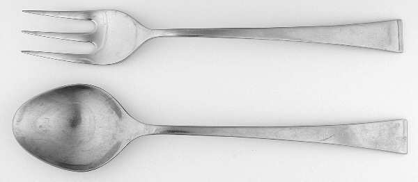 ZAI1 (Stainless) (2 Pc) Solid Salad Set