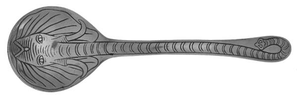 Elephants (Aluminum, Hollowware) Solid Salad Serving Spoon