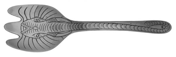 Elephants (Aluminum, Hollowware) Solid Salad Serving Fork