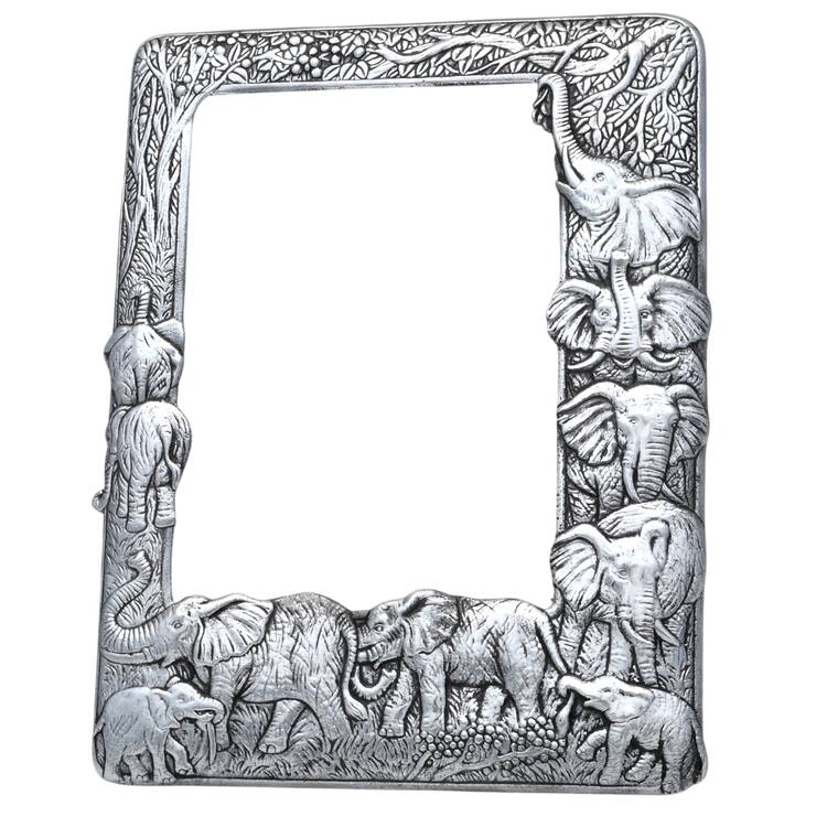 Elephants (Aluminum, Hollowware) Frame-Holds 5" X 7"