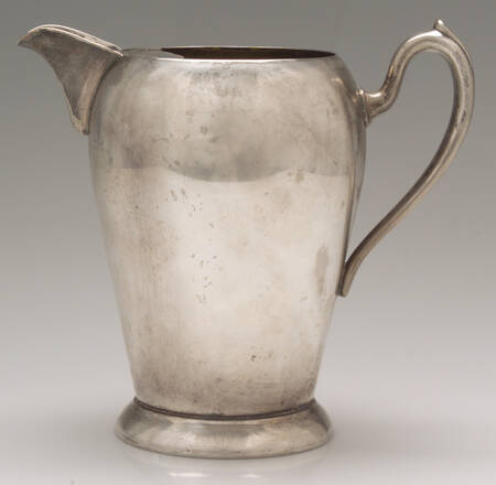 Silverplate Hollowware Plated Water Pitcher with Ice Lip