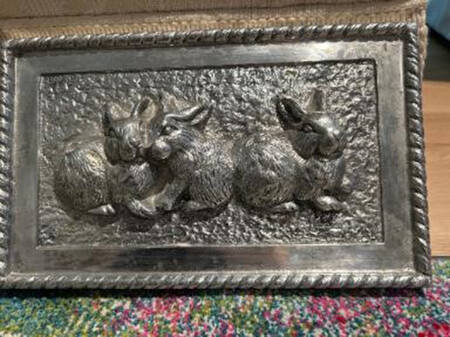 Bunnies (Aluminum, Hollowware) Wall Plaque