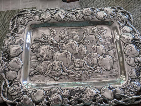 Bunnies (Aluminum, Hollowware) 18" Rectangular Tray