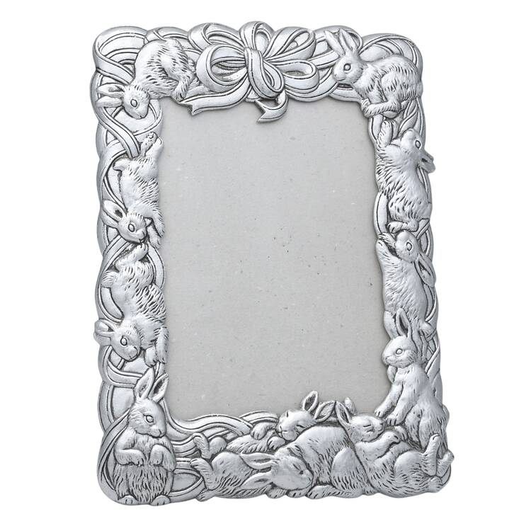 Bunnies (Aluminum, Hollowware) Frame-Holds 5" X 7" Picture