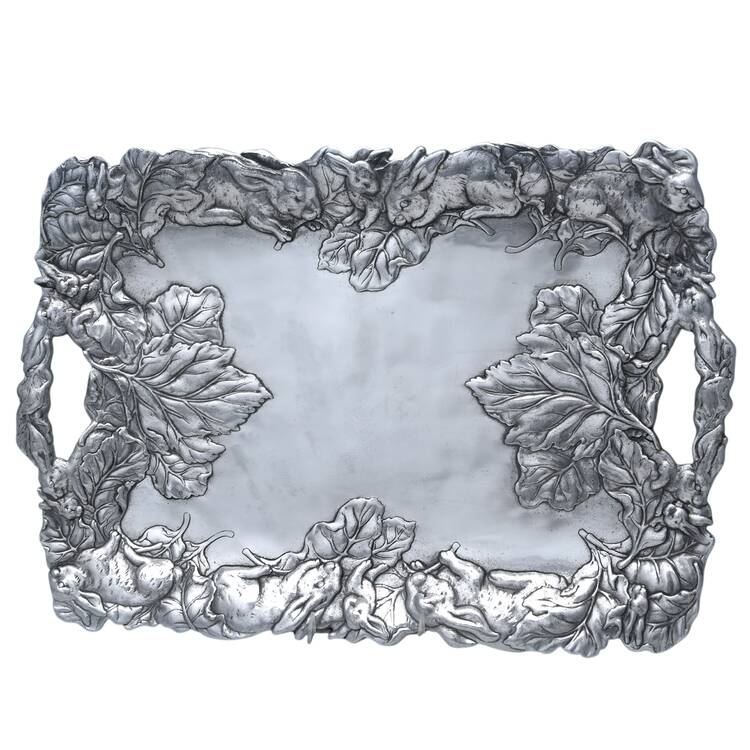 Bunnies (Aluminum, Hollowware) 21" Rectangular Handled Tray