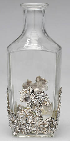 Grape (Aluminum, Hollowware) Metal Overlay Wine Decanter, No Stopper