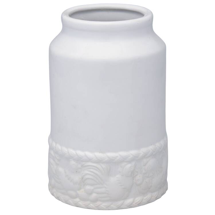 Rooster (Aluminum, Serveware) Medium Ceramic Canister No Lid