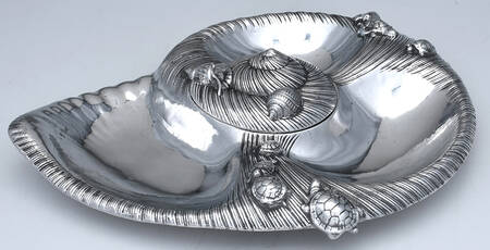 Wonders of the Water (Aluminum, Serveware) 3 Section Shell Server with Lid