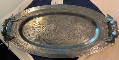Wonders of the Water (Aluminum, Serveware) 24" Oval Handled Tray