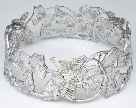 Butterfly (Aluminum, Serveware) Cheese Plate-No Wood Insert
