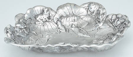 Frog (Aluminum, Hollowware) 14" Oval Tray