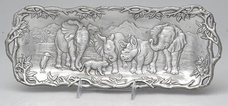 Endangered Kingdom (Aluminum, Hollowware) 14" Oblong Tray