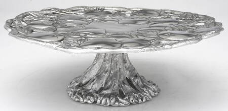 Apple (Aluminum, Hollowware) 11" Diameter Pedestal Cake Stand